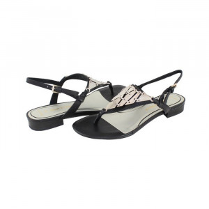Sandale dama Marco Tozzi 2-28121-24-Negru casual piele ecologica cu toc negru