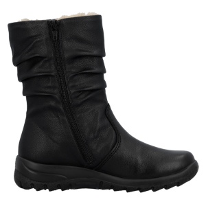 Cizme dama Rieker Z7171-02-Negru casual piele ecologica impermeabil scurte cu talpa joasa negru