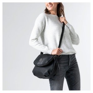 Geanta dama Rieker H1117-00-Negru de umar crossbody piele ecologica casual cu accesorii metalice negru