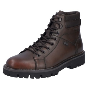 Ghete barbati Rieker 30420-25-Maro casual piele naturala impermeabil imblanite cu toc maro