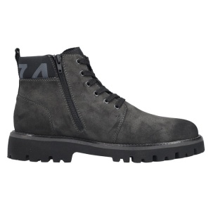 Ghete barbati Rieker 30440-45-Gri casual piele ecologica impermeabil imblanite cu toc gri