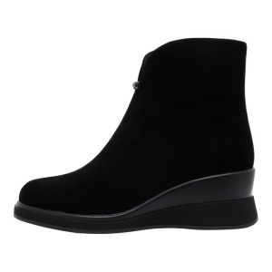 Ghete dama Karisma W1W150001A-01-I-Negru elegant piele intoarsa cu platforma negru