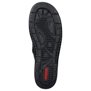 Ghete dama Rieker 73357-00-Negru casual piele ecologica imblanite cu talpa joasa negru