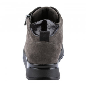 Ghete dama Waldlaufer 364H80-300-497-Hiroko-Gri casual piele naturala cu talpa joasa gri