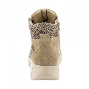 Ghete dama Waldlaufer 735801-300-230-H-Lou-Bej casual piele naturala cu talpa joasa bej