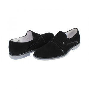 Pantofi barbati Conhpol CE0C-3091-Z001-00S06-Negru elegant piele intoarsa cu toc negru