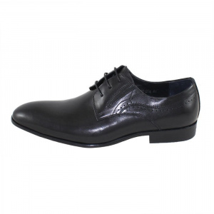 Pantofi barbati Saccio A588-50A-Negru elegant piele naturala cu toc negru