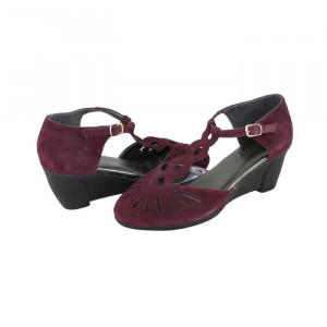 Pantofi dama, Agressione, TINA-V3-Mov, casual, piele intoarsa, cu platforma, mov