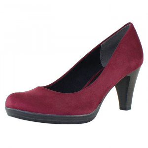Pantofi dama Marco Tozzi 2-22411-31-549-Bordo casual textil cu toc bordo