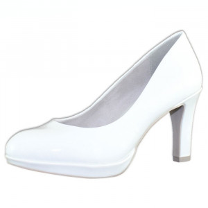 Pantofi dama Marco Tozzi 2-22421-22-123-Alb elegant piele ecologica cu toc alb