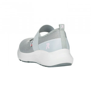 Pantofi dama Rieker 42102-40-Gri casual textil cu platforma gri