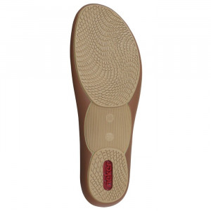 Pantofi dama Rieker 45885-80-Alb casual piele naturala cu talpa joasa alb