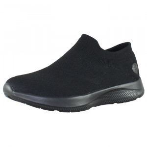 Pantofi dama Rieker N9962-01-Negru sport textil cu talpa joasa negru