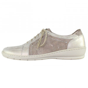 Pantofi dama Waldlaufer 340384-10-1801-Bej casual piele naturala cu talpa joasa bej