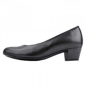 Pantofi dama Waldlaufer 358501-121-001-Hilaria-Negru casual piele naturala cu toc negru