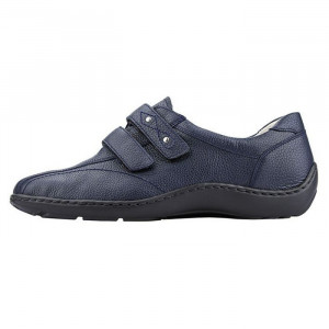 Pantofi dama Waldlaufer 496301-172-002-Henni-Albastru-Inchis casual piele naturala cu talpa joasa albastru inchis