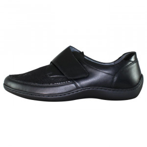 Pantofi dama Waldlaufer 496H31-352-001-Henni-Negru casual piele naturala ortopedici cu talpa joasa negru