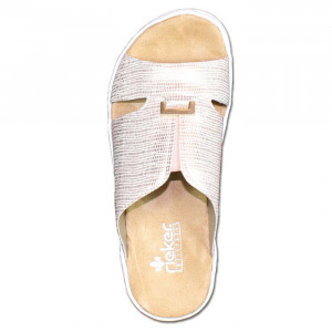 Papuci dama Rieker 65391-90-Roz casual piele ecologica cu talpa joasa roz