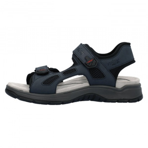 Sandale barbati, Rieker, 26955-14-Albastru-Inchis, sport, piele ecologica, cu talpa groasa, albastru inchis