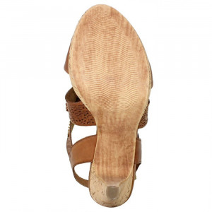 Sandale dama Marco Tozzi 2-28367-22-Maro casual piele naturala cu toc maro