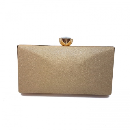 Clutch elegant, Tia accesorii, cu inchidere tip floare, auriu - Img 3