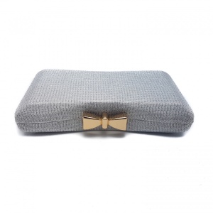 Clutch glitter, Tia accesorii, Alb/Argintiu - Img 2