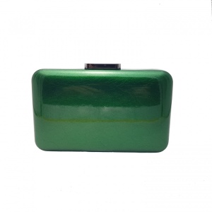 Clutch piele ecologica lacuita, Tia accesorii, verde intens - Img 3