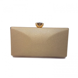 Clutch elegant, Tia accesorii, cu inchidere tip floare, auriu - Img 3