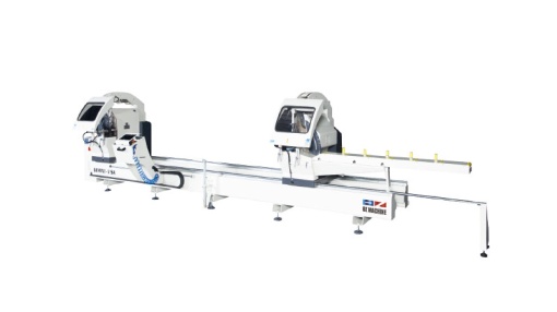 GEMINI V SA - Masina de debitat cu două capete, lamă frontală Ø 550 mm, cu poziționare automată și reglare semi-automată a unghiului