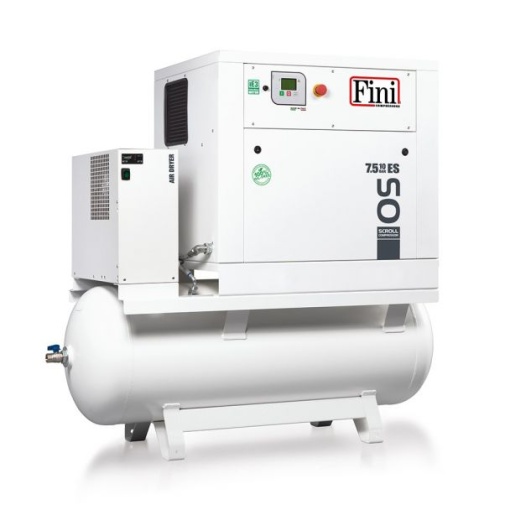 Compresor aer Fini OS 5.5-10-500 ES, butelie aer 500 l, 5.5 kW, 10 bar, 460 l/min aer refulat, uscator incorporat