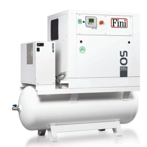 Compresor aer Fini OS 3.7-08-270 ES, butelie aer 270 l, 3.7 kW, 8 bar, 420 l/min aer refulat, uscator incorporat