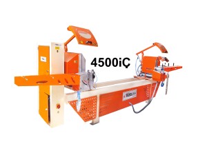 KRG 4500 Automatic double-head PVC and aluminium profile cutting machine (computerised, 450 mm disc diameter)