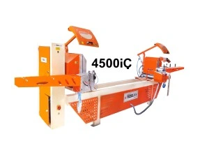 KRG 4500 Automatic double-head PVC and aluminium profile cutting machine (computerised, 450 mm disc diameter)