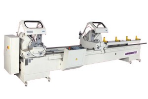 DGS450 Automatic double-head PVC and aluminium profile cutting machine (computerised, 550 mm disc diameter)