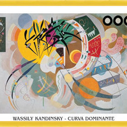 Poster Kandinsky "Curbe dominante" inramat