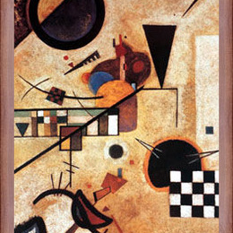 Poster Kandinsky "Acorduri opuse" inramat