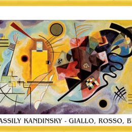 Poster Kandinsky "Galben, rosu, albastru" inramat
