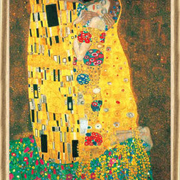 Tablou decorativ Sarutul de Klimt inramat