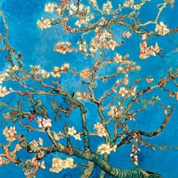 Tablou imprimat Van Gogh Ramura de migdal inramat