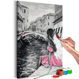 Pictura pe numere - Venetia (Fetita intr-o Rochie Roz)