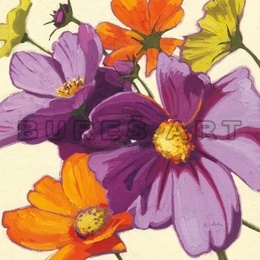 Tablou decorativ ''Flori colorate I'' inramat