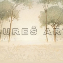 Poster Palc de copaci in ceata