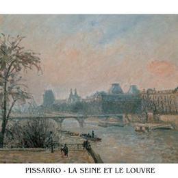 Poster Pissaro "Sena si Luvrul"