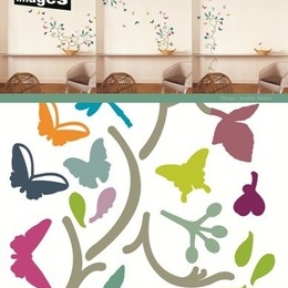 Sticker decorativ "Fluturi I"