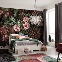Fototapet floral pentru dormitor Velvet