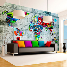 Fototapet - Map - Graffiti - Img 1