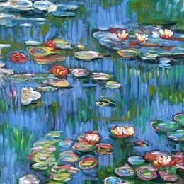 Pictura "Nuferi"-reproducere Monet