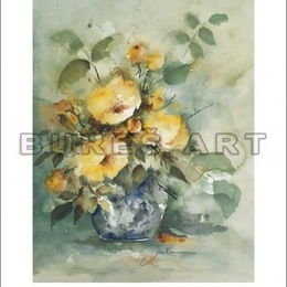 Poster ''Flori galbene in vaza''