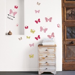 Sticker decorativ ''Fluturi colorati''