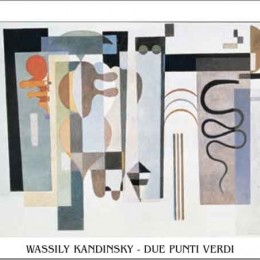 Poster Kandinsky Doua puncte verzi, 50x70 cm